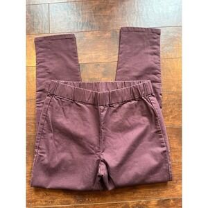 Soft Surrounding Womens Cotton Blend Pull On Button Ankle Skinny Pant Size M